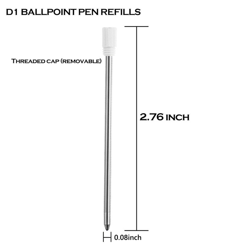 DUNBONG Ballpoint Metal D1 Refill for Multifunction Pen, Red pack of 5 pieces (Red) - Image 3